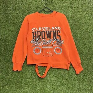 Vintage Cleveland Browns Sweatshirt Mens Medium Thrashed NFL Football Logo 7 80s